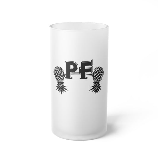 Pineapple Fitness Frosted Glass Beer Mug